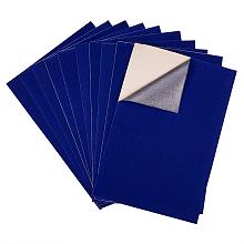 BENECREAT 20PCS Velvet (DarkBlue) Fabric Sticky Back Adhesive Back Sheets, A4 Sheet (8.3" x 11.8"), Self-Adhesive, Durable and Water Resistant, Multi-Purpose, Ideal for Art and Craft Making