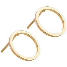 BENECREAT 20PCS 18K Gold Plated Simple Circle Earring Studs Minimalist Geometry Earring Posts for Valentine's Day, Anniversaries Gifts and Favors