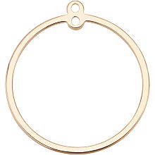 BENECREAT 20pcs 18K Gold Plated Round Beading Hoop Earring Finding Components for DIY Jewelry Making, 27.5x25mm