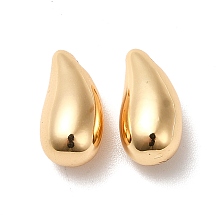 Honeyhandy Brass Charms, Long-Lasting Plated, Teardrop, Real 18K Gold Plated, 12x6mm, Hole: 1mm