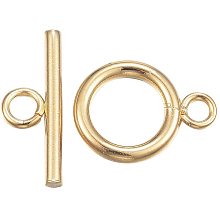 UNICRAFTALE 50 Sets 304 Stainless Steel Toggle Clasps Golden Bar and Ring Clasps Neckalce Clasps Jewelry Clasp for Bracelet Necklace Jewelry Making