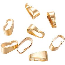 CHGCRAFT 50pcs 304 Stainless Steel Snap Bail Hook Pinch Clip Pendant Charms Clasps Chain Connector for Neckalce Jewelry DIY Craft Making, Golden