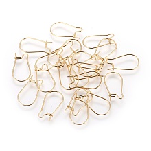 Honeyhandy 304 Stainless Steel Hoop Earrings, Golden, 21 Gauge, 20x11mm, Pin: 0.7mm