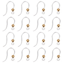 SUNNYCLUE 1 Box 80Pcs Plastic Earring Hook French Earring Hooks Ball Dot Silver Clear Safety Fish Hooks Earring Wires for Jewellery Making Women Beginners DIY Dangle Earrings Crafts Supplies, Gold