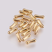 Arricraft Brass Beads, Tube, Nickel Free, Real 18K Gold Plated, 7x2mm, Hole: 0.5mm