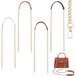 WADORN 4 Colors PU Leather Purse Chain Strap, 40.2 Inch Replacement Crossbody Shoulder Strap Iron Handbag Chains Women Bag Replacement Accessory for Evening Bags Handbag Envelope Clutch Bags, Gold