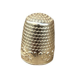 Honeyhandy Brass Sewing Thimbles, Fingertip Protector Tools, DIY Craft Accessories, Column, Golden, 17.6mm