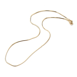 Honeyhandy Brass Snake Chain Necklaces, with Lobster Claw Clasps, Long-Lasting Plated, Real 18K Gold Plated, 18.50 inch(47cm), 1.5mm