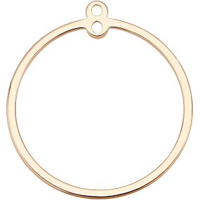 BENECREAT 20pcs 18K Gold Plated Round Beading Hoop Earring Finding Components for DIY Jewelry Making, 27.5x25mm
