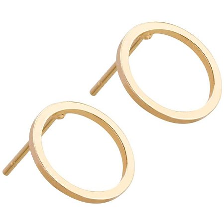 BENECREAT 20PCS 18K Gold Plated Simple Circle Earring Studs Minimalist Geometry Earring Posts for Valentine's Day, Anniversaries Gifts and Favors