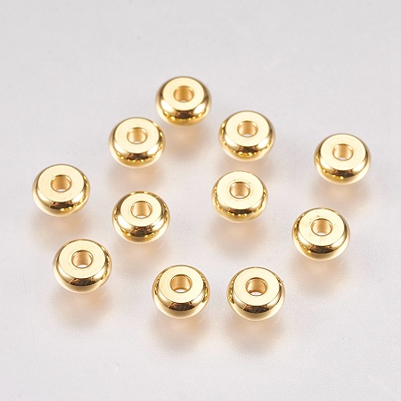 ARRICRAFT 304 Stainless Steel Spacer Beads, Rondelle, Golden, 5x2mm, Hole: 1mm