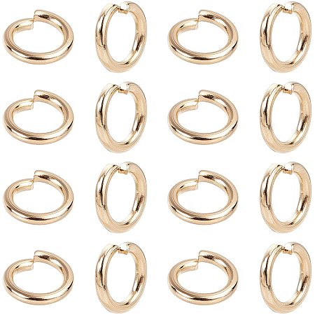 UNICRAFTALE About 100pcs Gold Open Jumps Rings 18 Gauge Connector Rings Stainless Steel Metal Jump Ring Jewelry Connectors for DIY Jewelry Making 6mm