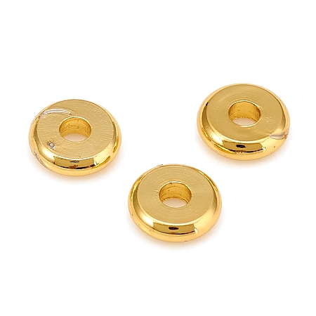 Honeyhandy Brass Spacer Beads, Long-Lasting Plated, Flat Round, Golden, 6x1.7mm, Hole: 1.8mm