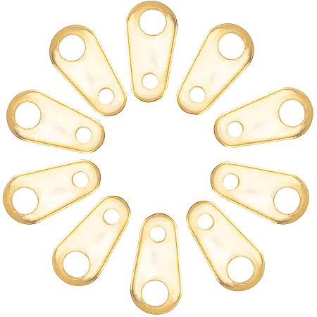 UNICRAFTALE 50pcs Stainless Steel Chain Golden Tabs End Tabs Connector Findings Drop Jewelry End Tabs for Jewelry Making Supplies