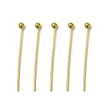 Honeyhandy Brass Ball Head pins, Cadmium Free & Lead Free, Golden, 20x0.5mm, 24 Gauge, Head: 2mm, about 10000pcs/bag