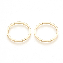 Honeyhandy Brass Linking Rings, Nickel Free, Real 18K Gold Plated, 15x1.5mm, 12mm inner diameter