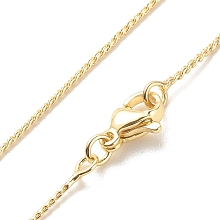 Honeyhandy Brass Serpentine Chains Necklace for Women, Cadmium Free & Lead Free, Real 18K Gold Plated, 17.56 inch(44.6cm)