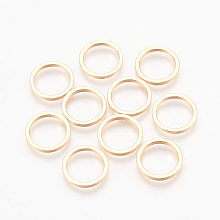 Honeyhandy Brass Linking Rings, Nickel Free, Real 18K Gold Plated, 15x1.5mm, 12mm Inner Diameter