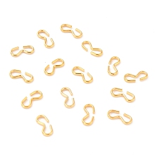 Honeyhandy 304 Stainless Steel Quick Link Connectors, Chain Findings, Number 3 Shaped Clasps, Golden, 10x4.5x1mm