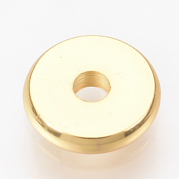 Honeyhandy Brass Spacer Beads, Disc, Real 18K Gold Plated, 6x1.2mm, Hole: 1.8mm