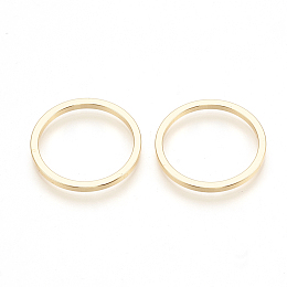 Honeyhandy Brass Linking Rings, Nickel Free, Real 18K Gold Plated, 15x1.5mm, 12mm inner diameter