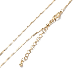 Honeyhandy Brass Bar Link Chain Necklaces, Long-Lasting Plated, Real 18K Gold Plated, 16.14 inch(41cm)