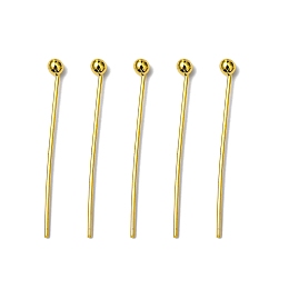 Honeyhandy Brass Ball Head Pins, Cadmium Free & Lead Free, Golden, 20x0.5mm, 24 Gauge, Head: 2mm, about 95pcs/50g
