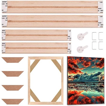 GORGECRAFT Solid Canvas Stretcher Frames Premium Pine Wood Strips Bar Set for Oil Paintings Poster Prints DIY Arts Accessory Materials Supply, 10x8inch