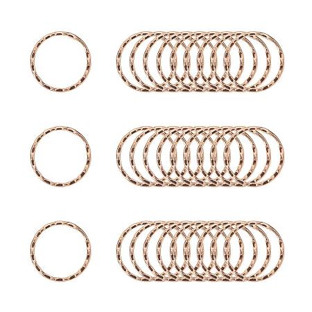 PandaHall Elite 150 pcs 25mm Round Edged Iron Split Key Ring Circular Keychain Ring Chain Clip Connector for Car Home Keys DIY Art Craft Project, Golden