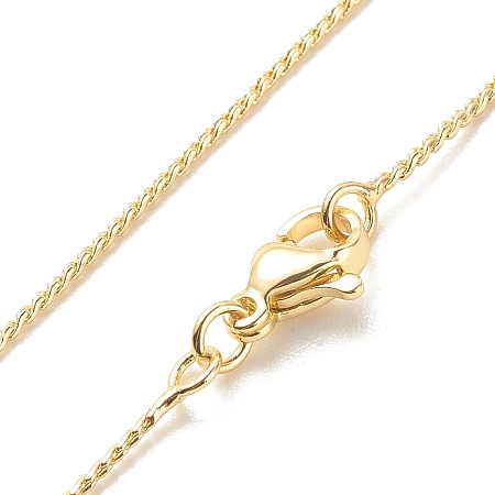 Honeyhandy Brass Serpentine Chains Necklace for Women, Cadmium Free & Lead Free, Real 18K Gold Plated, 17.56 inch(44.6cm)