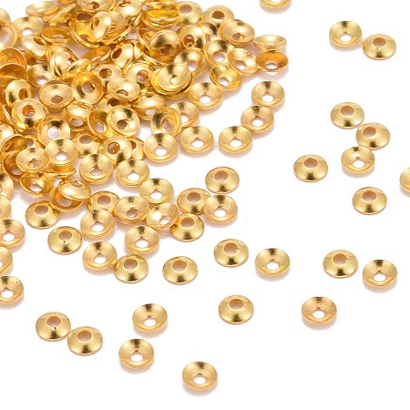 Honeyhandy Brass Tiny Bead Cones, Golden, 3x0.8mm, Hole: 1mm