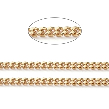 ARRICRAFT Brass Curb Chains, Twisted Chains, Diamond Cut Chains, Soldered, Long-Lasting Plated, with Spool, Real 18K Gold Plated, 2x2x1mm, about 16.4 Feet(5m)/roll