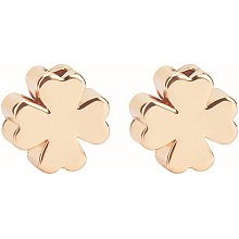 BENECREAT 20PCS 18K Gold Plated Spacer Beads Clover Shape Brass Beads for Bracelet Necklace DIY Jewelry Making - 5x5x3mm, Hole: 1mm