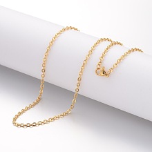 Honeyhandy Ion Plating(IP) 304 Stainless Steel Necklace, Cable Chains, with Lobster Clasps, Golden, 23.6 inch(600mm), 2.3mm