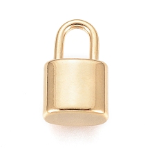 Honeyhandy 304 Stainless Steel Pendants, Padlock, Golden, 13x8x5mm, Hole: 3x5mm