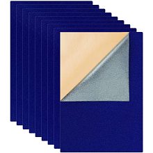 BENECREAT 12PCS Velvet (Blue) Fabric Sticky Back Adhesive Felt Sheet11.5"x15.5", Self-Adhesive, Durable and Water Resistant, Multi-purpose, Ideal for Art and Craft Making