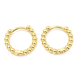 Honeyhandy Rack Plating Brass Hoop Earrings, Cadmium Free & Lead Free, Long-Lasting Plated, Real 18K Gold Plated, 14x16x2.5mm