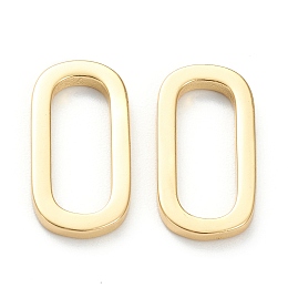 Honeyhandy Brass Linking Rings, for Necklace Making, Long-Lasting Plated, Rectangle, Real 18K Gold Plated, 20x10x2mm