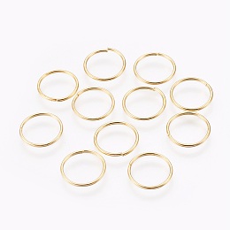 Honeyhandy Iron Open Jump Rings, Golden, 16x1.2mm, Inner Diameter: 13.5mm