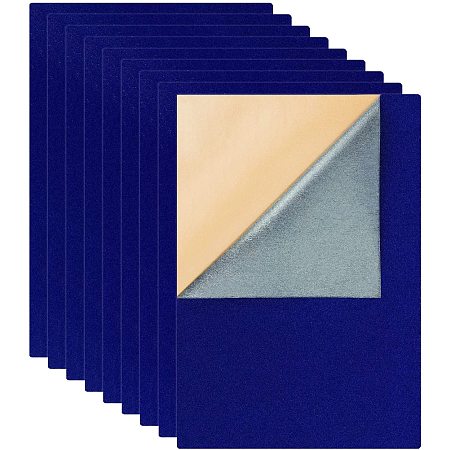 BENECREAT 12PCS Velvet (Blue) Fabric Sticky Back Adhesive Felt Sheet11.5