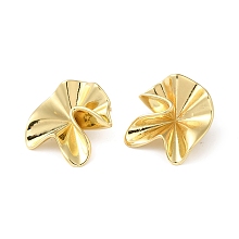 Honeyhandy Rack Plating Brass Flower Stud Earrings for Women, Lead Free & Cadmium Free, Long-Lasting Plated, Real 18K Gold Plated, 24x23.5mm