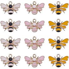 SUNNYCLUE 1 Box 30Pcs Honey Bee Charms Bee Enamel Charms Bees Charms Gold Insect Charm Honeybee Charms Bulk Spring Charm for Jewelry Making Charms DIY Earrings Bracelet Necklace Crafts Supplies