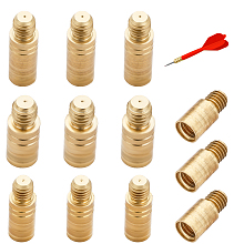 CHGCRAFT 12Pcs 4Sizes Dart Weights Brass Add Accentuator Tools Bullet Shaped Dart Accessories for Dart Counterweight Accessories, 4mm Inner Diameter, Golden