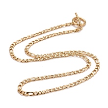 Honeyhandy Ion Plating(IP)  304 Stainless Steel Chain Necklaces, Golden, 19.64 inch(49.9cm)