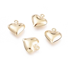 Honeyhandy 304 Stainless Steel Charms, Hollow Heart, Golden, 13x11.5x4.8mm, Hole: 1.2mm