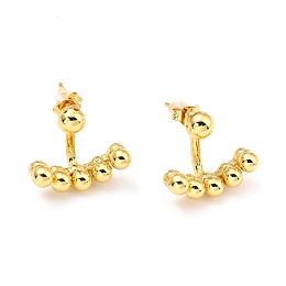 Honeyhandy Brass Dangle Stud Earrings, Long-Lasting Plated, Real 18K Gold Plated, 16.5x18.8mm, Pin: 1mm