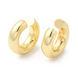 Honeyhandy Rack Plating Brass Round Cuff Earrings, Long-Lasting Plated, Cadmium Free & Lead Free, Real 18K Gold Plated, 26x27x7.5mm