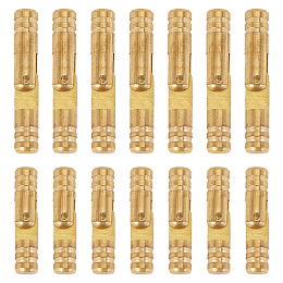 CHGCRAFT 20 Pcs 2 Style Brass Column Hinge, with Screw, Jewelry Box Accessories, Golden, 10pcs/style