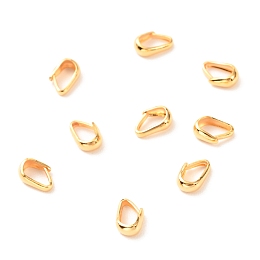 Honeyhandy Brass Snap on Bails, Real 18K Gold Plated, Teardrop, 5.5x3.5x4mm, Inner Diameter: 4x2mm