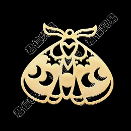 DICOSMETIC 5Pcs 201 Stainless Steel Pendants, Laser Cut, Beetle, Golden, 28.5x30x1mm, Hole: 1.5mm